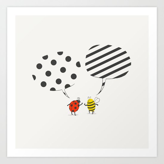 Pattern conflict Art Print