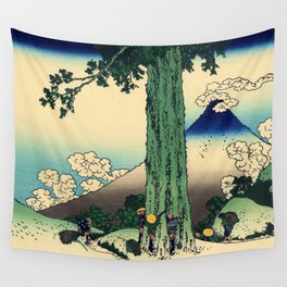 Mishima Pass in Kai Province by Hokusai Katsushika Wall Tapestry