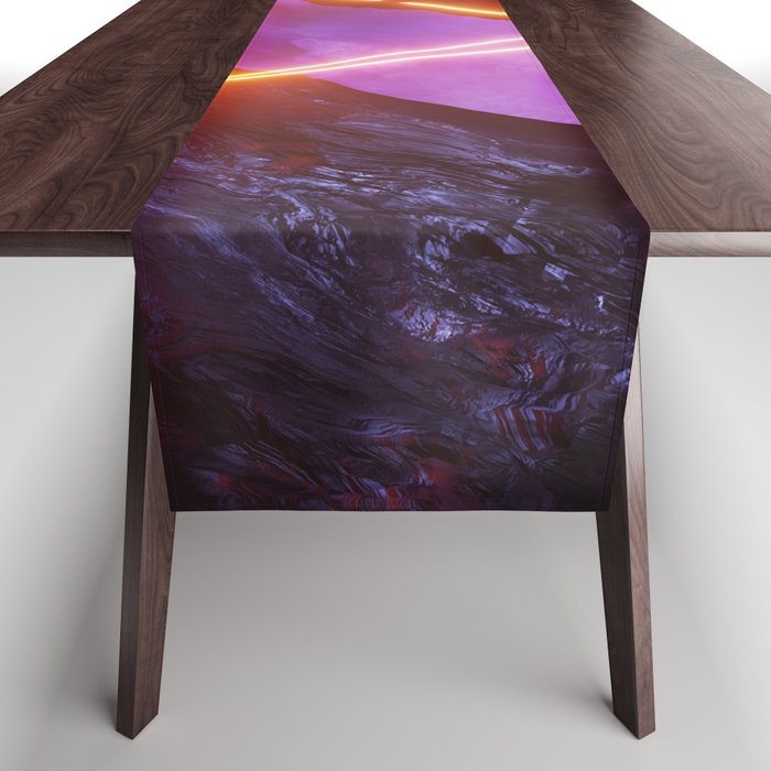 Neon landscape: Triangle Table Runner
