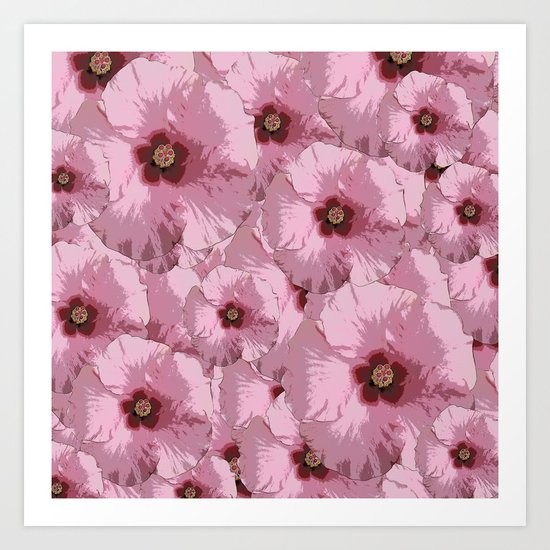 Pink Hibiscus World Art Print
