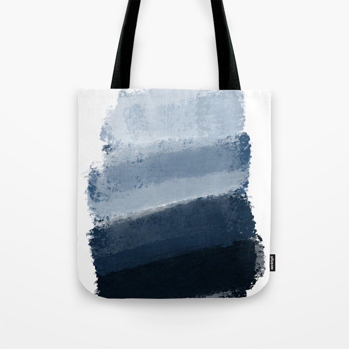 Abstract Brush Strokes in Shades of Blue Tote Bag