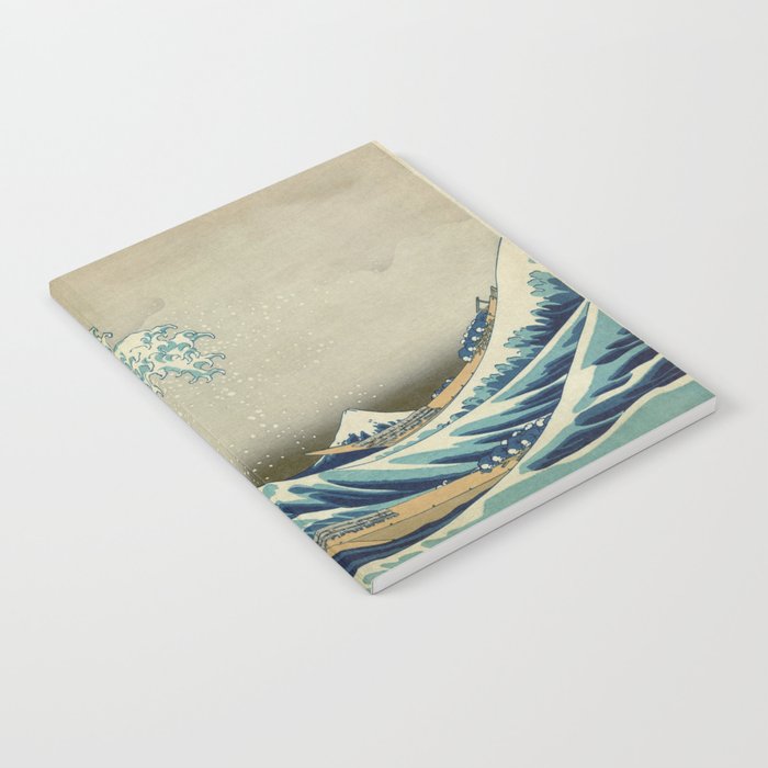 The Classic Japanese Great Wave off Kanagawa Print by Hokusai Notebook