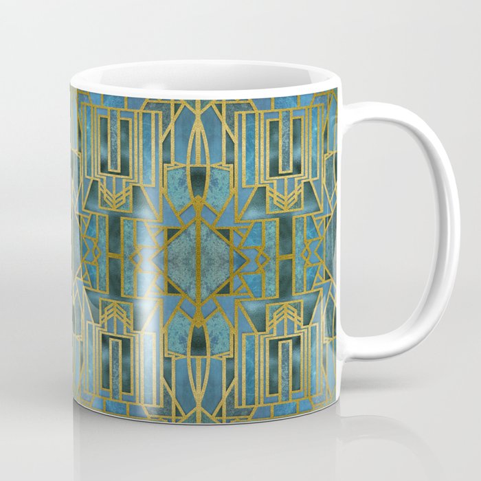 Elegant Retro Art Deco Pattern With Marble Elements Coffee Mug