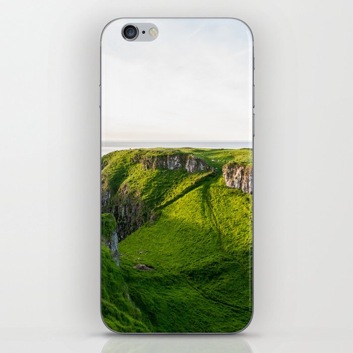Great Britain Photography - Beautiful Green Landscape By The Sea iPhone Skin