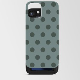 Cyan Polka Dots iPhone Card Case