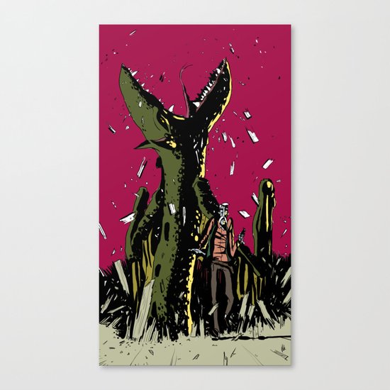 Lindworm & Cowboy Canvas Print
