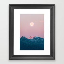 Moon and the Mountains – Landscape Photography Framed Art Print