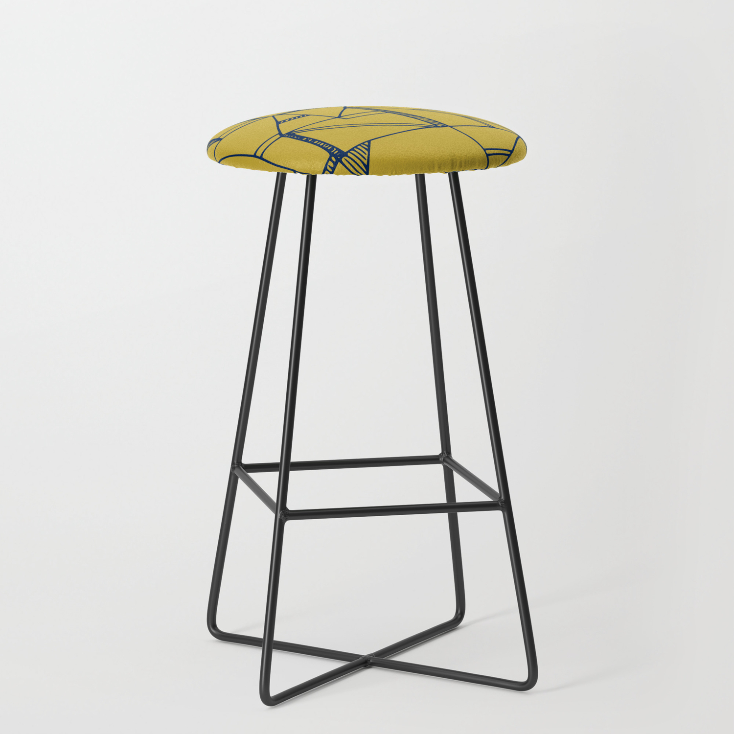 Bauhaus Blue And Yellow Bar Stool By Inkblotcreative Society6 Bauhaus Blue And Yellow Bar Stool By