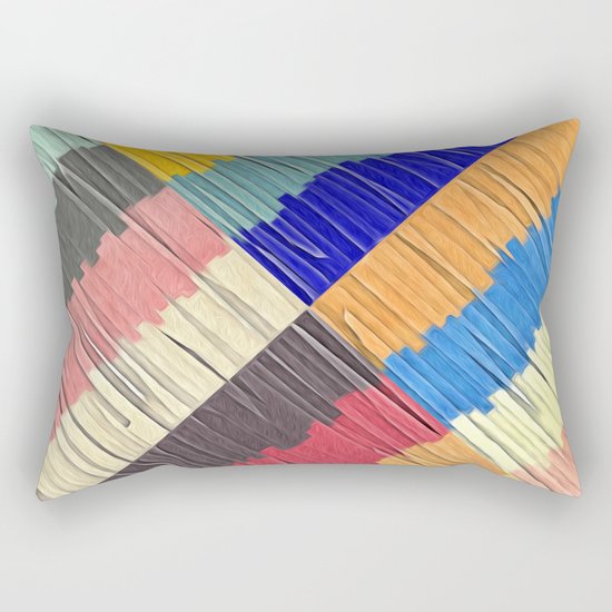 Cool Colors Collage Rectangular Pillow