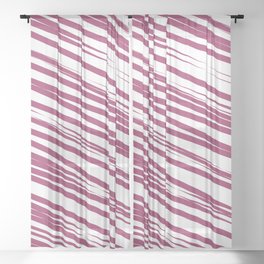 Pink stripes background Sheer Curtain