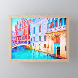 Secret Venice | Italy | Abstract Digital Painting Framed Mini Art Print