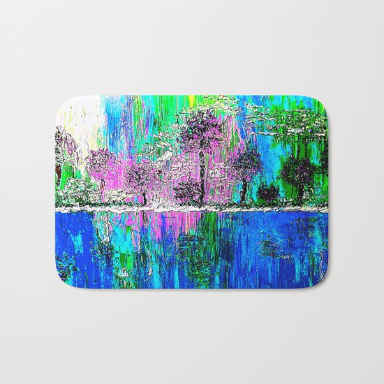 TREES OIL PAINTING Bath Mat