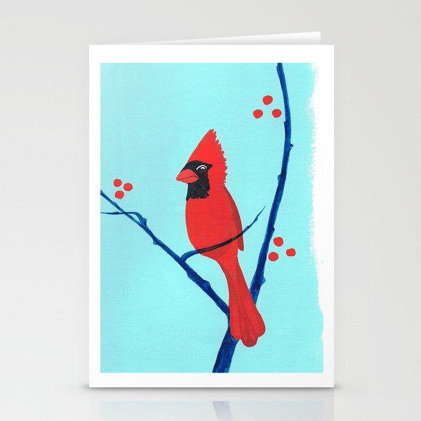 Cardinal Winter Berries Stationery Cards