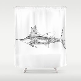 Fisherman Marlin Shower Curtain