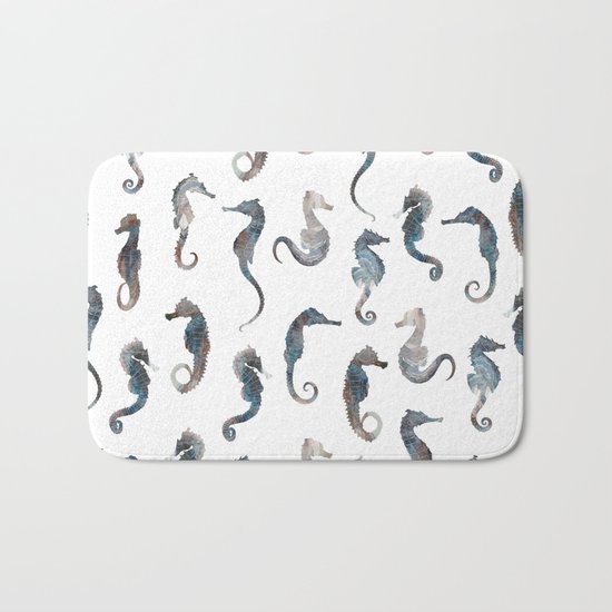 Seahorses Pattern Bath Mat