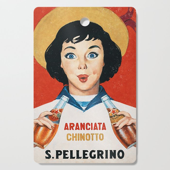 Orange Juice Italian Vintage Poster Cutting Board