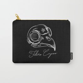 Future Corpse creative Carry-All Pouch | Digital, Bird, Corpse, Black And White, Typography, Death, Decay, Graphicdesign, Skull, Life 