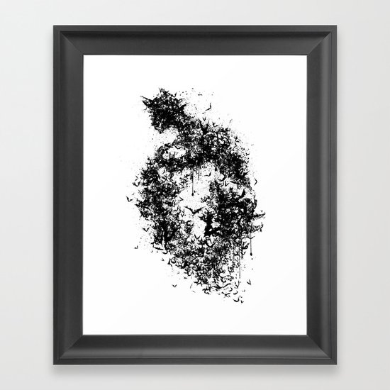 A Dark Cave Framed Art Print