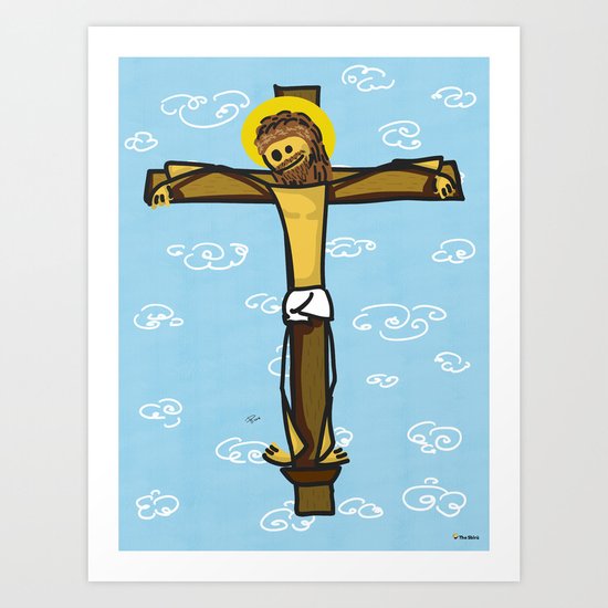 Jesus smiling Art Print