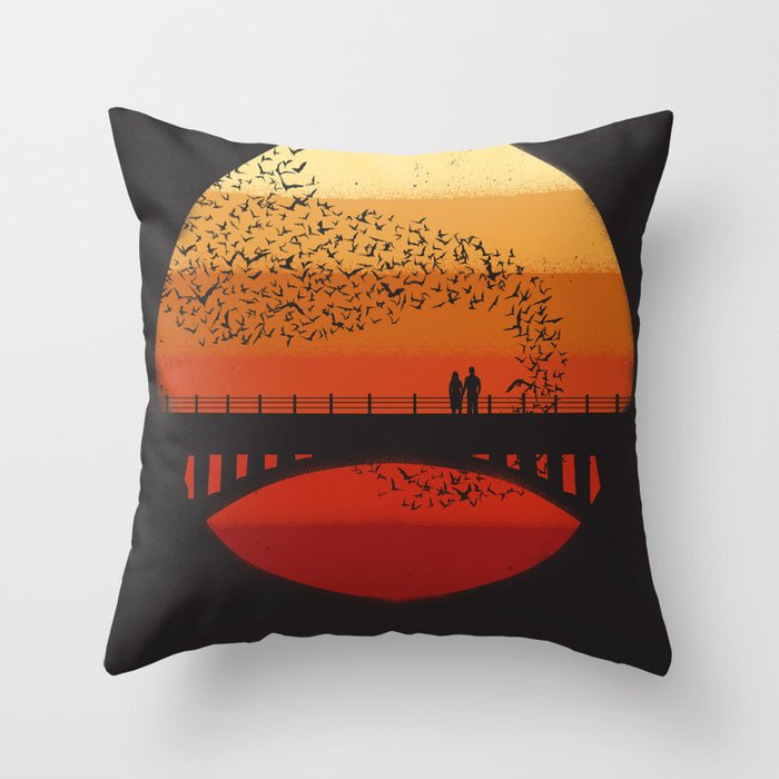 Into the Setting Sun Throw Pillow by Jay Fleck Society6