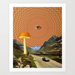 Mushroom day Art Print