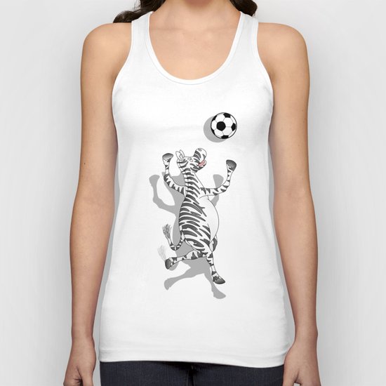 Zebra Football Unisex Tank Top