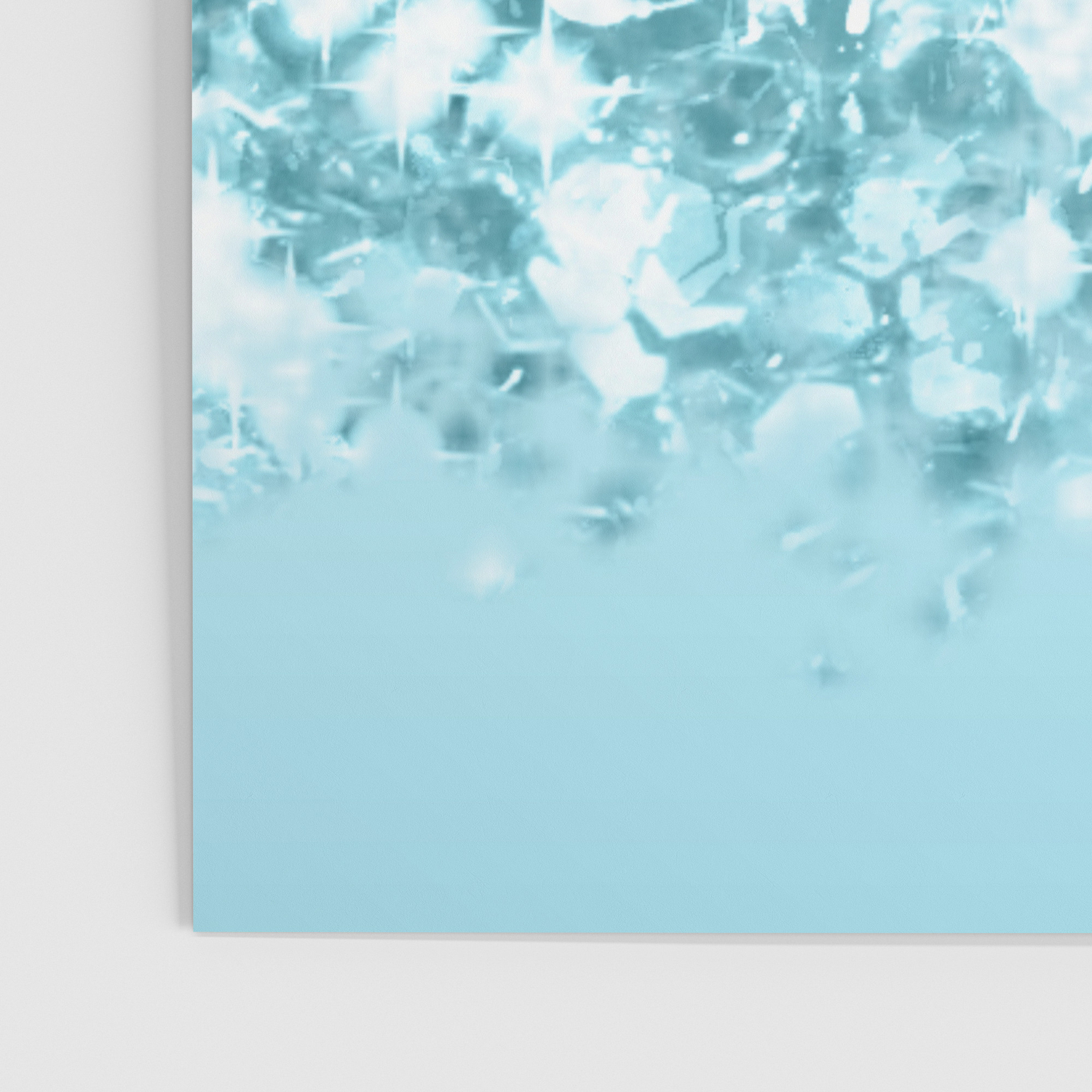 Sparkly Frozen Blue Glitter Ombre Poster by Rose Gold | Society6