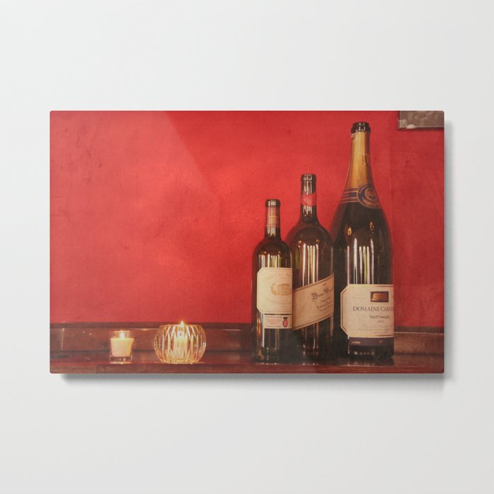 Wine on the Wall Metal Print