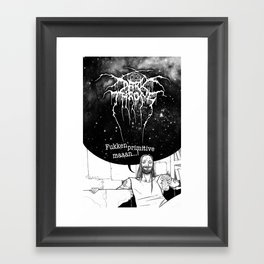 Fenriz Darkthrone "make it primitive maaaan" Framed Art Print