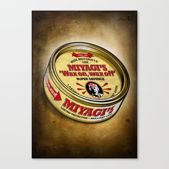 Miyagi's Super Wax Canvas Print