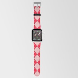 Mesmerizing Pink Argyle Diamond Pattern Apple Watch Band