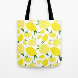 Zesty Lemon Pattern Tote Bag