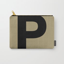 Letter P (Black & Sand) Carry-All Pouch