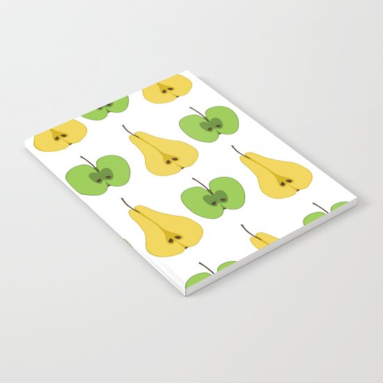 Apple and pear pattern Notebook