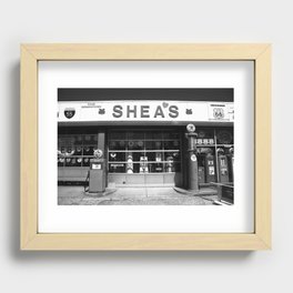 Route 66 - Shea's Filling Station 2012 BW Recessed Framed Print