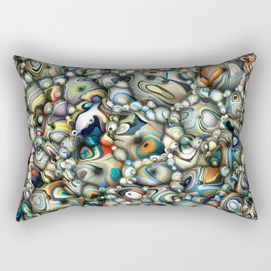 Colorful 3D Abstract Rectangular Pillow