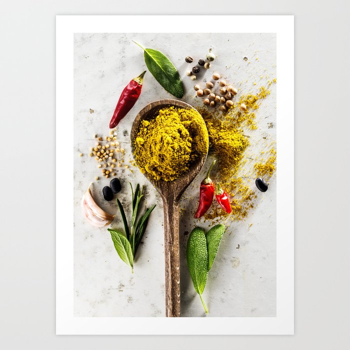 Spices food ingredients Art Print