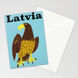 Latvia travel poster. Stationery Card