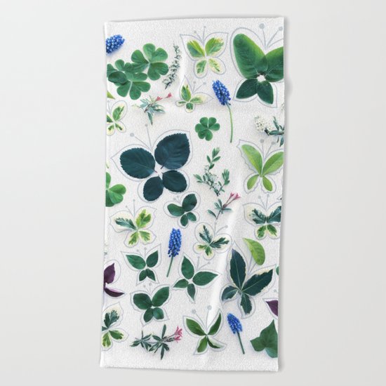 Nature Butterfly Pattern 1 Beach Towel
