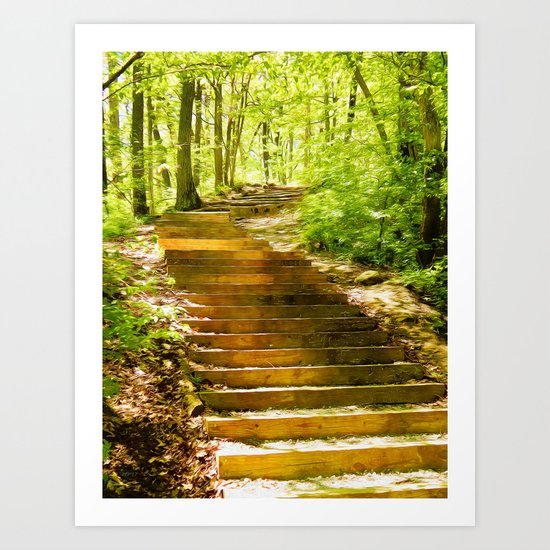Steps Through The Forest Art Print