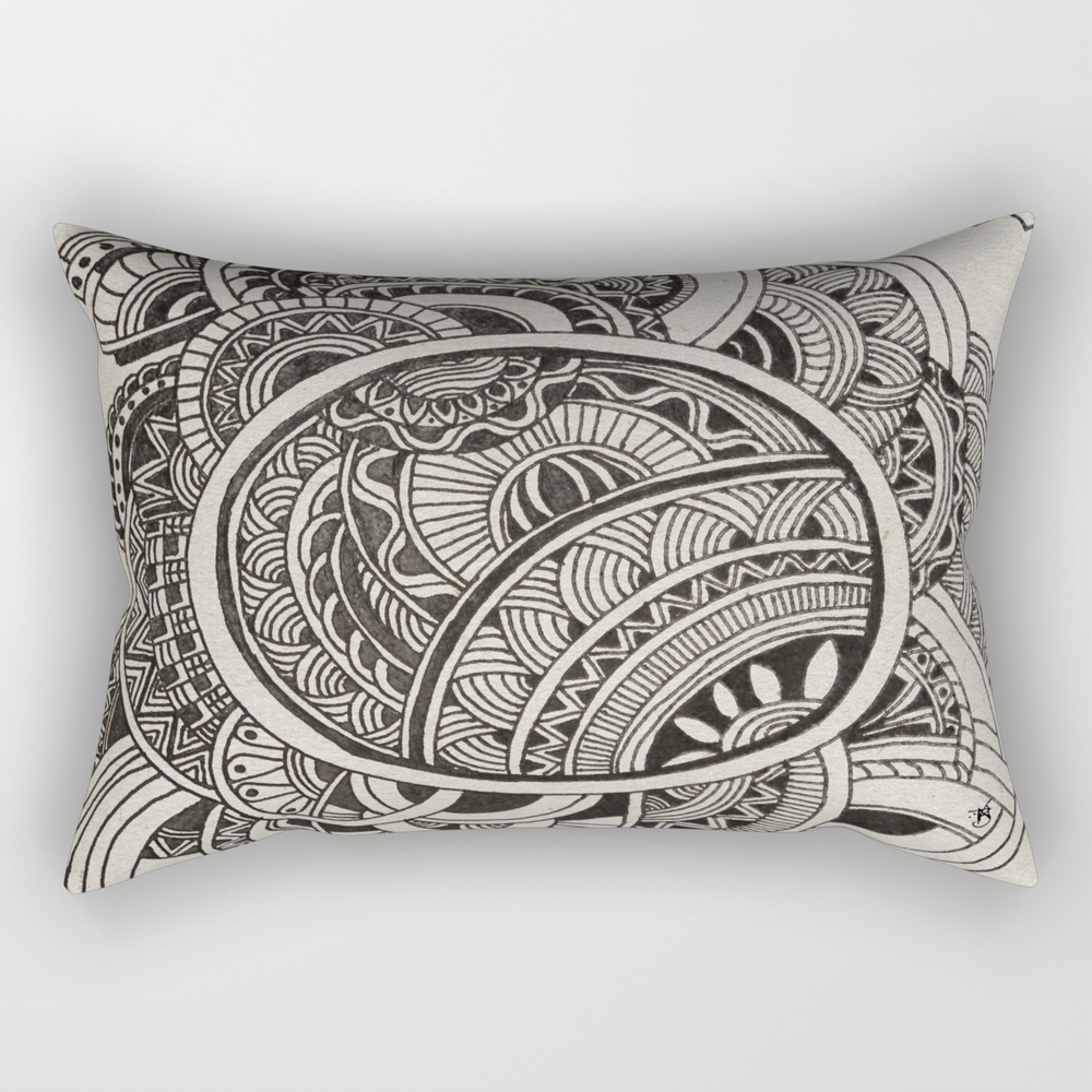 Circles in Circle Rectangular Pillow by kreativcorner