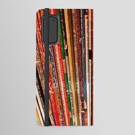 Old colored vinyl records Android Wallet Case