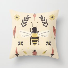 Honey Bee Throw Pillow