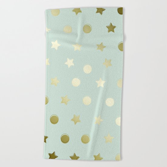 Gold Confetti Beach Towel