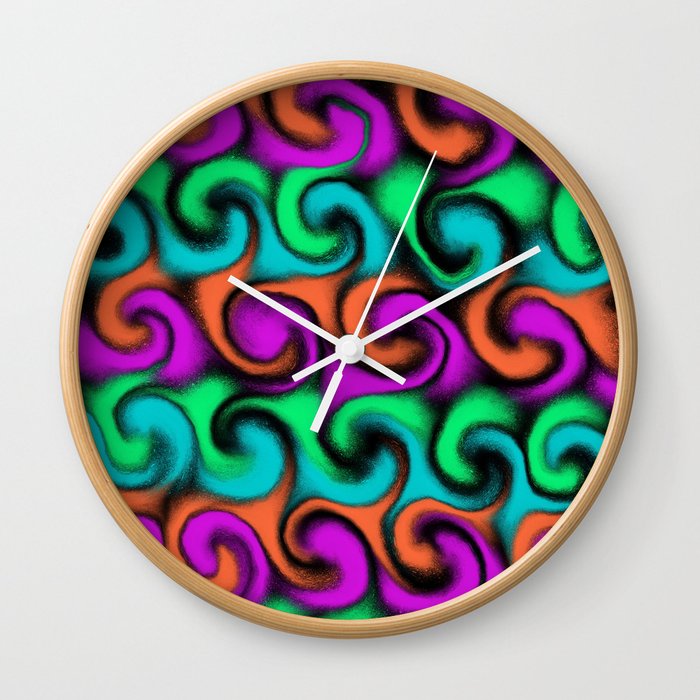 Color Swirl Wall Clock