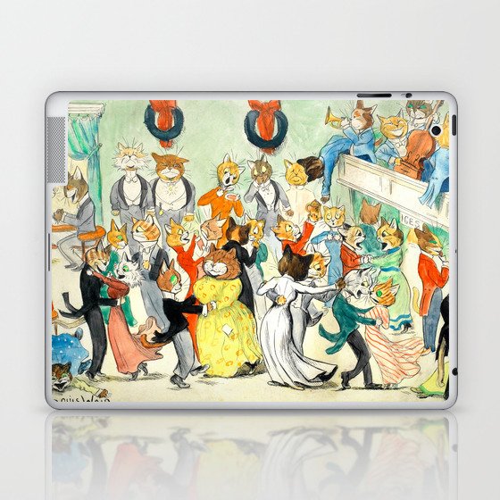 The Dance by Louis Wain Laptop & iPad Skin