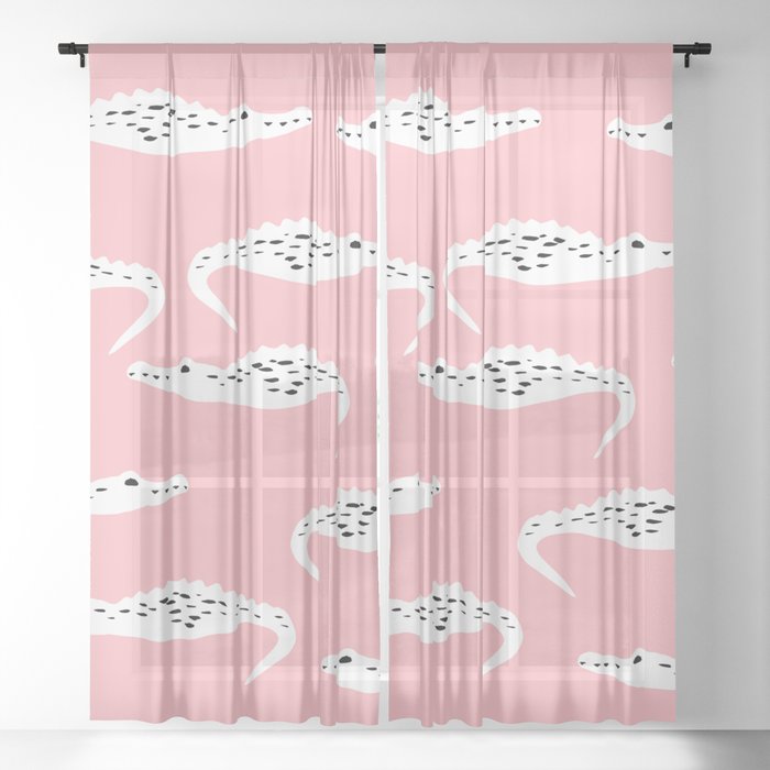 Crocodile Pattern Sheer Curtain