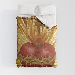 Sacred heart stained glass Comforter