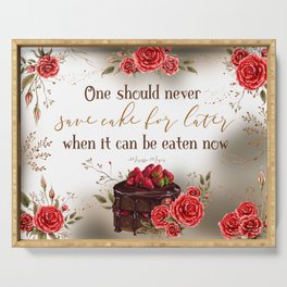 Never Save Cake Serving Tray