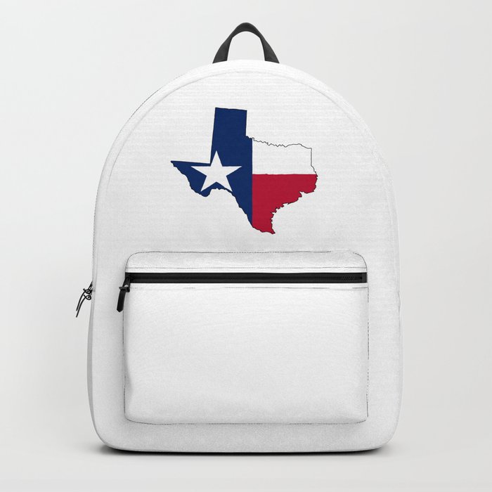 Texas Map Outline and Flag Backpack
